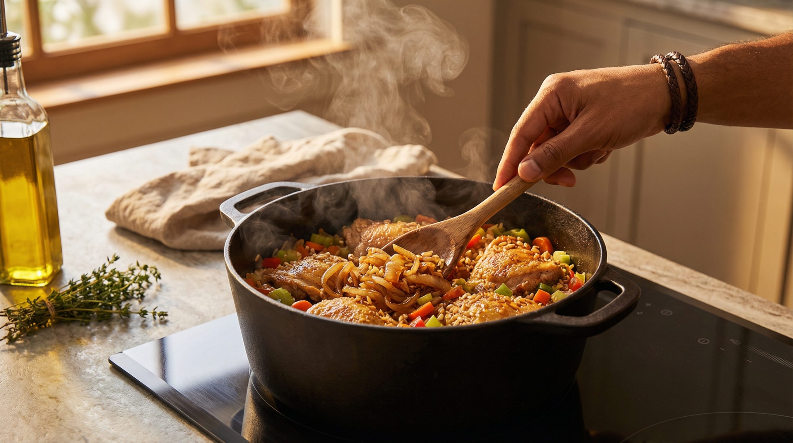 Refogue antes — sem gosto de sopa na sua Uma Panela Só