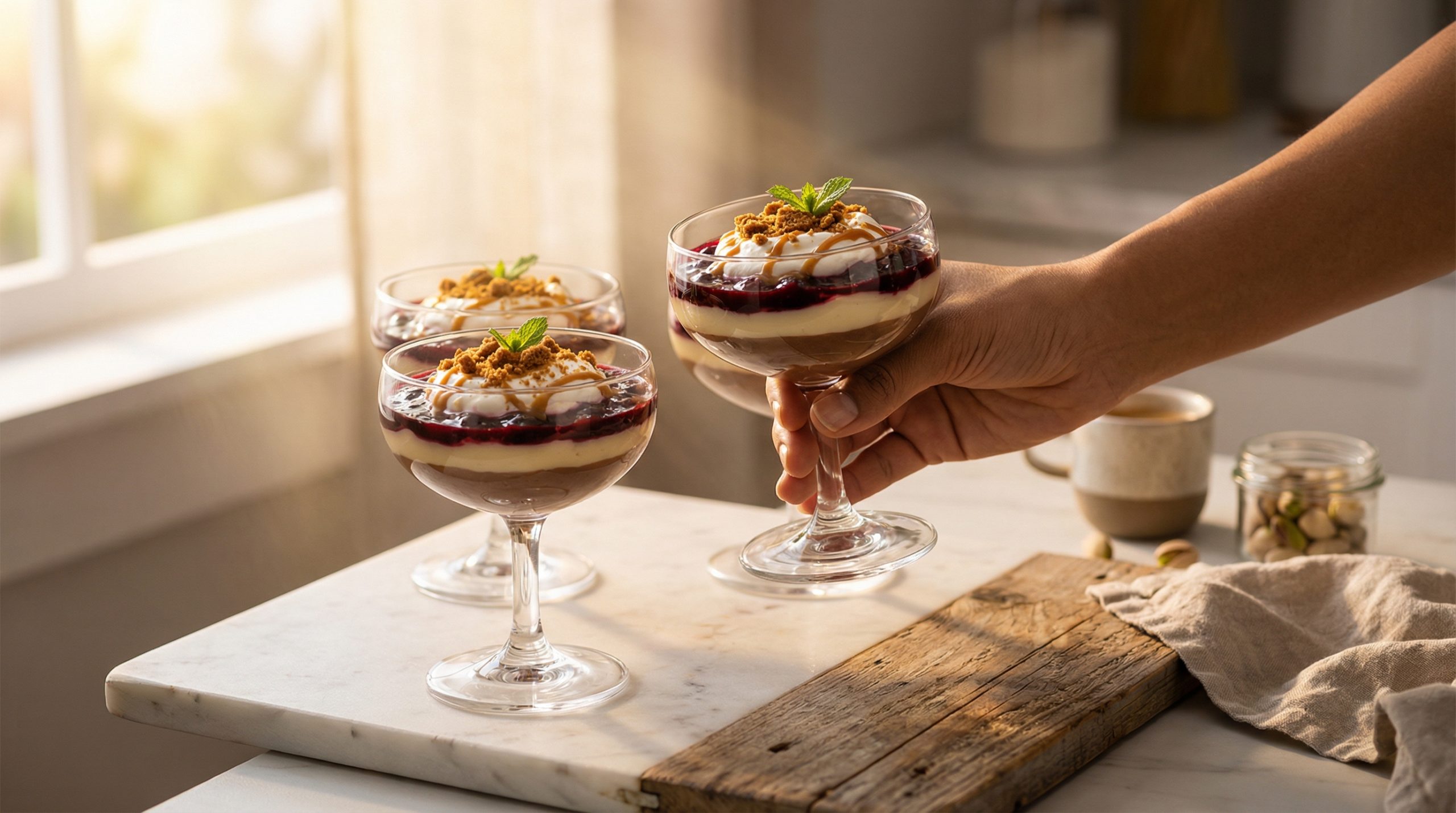 Taças de vidro elevam seus Doces Rápidos (individuais)