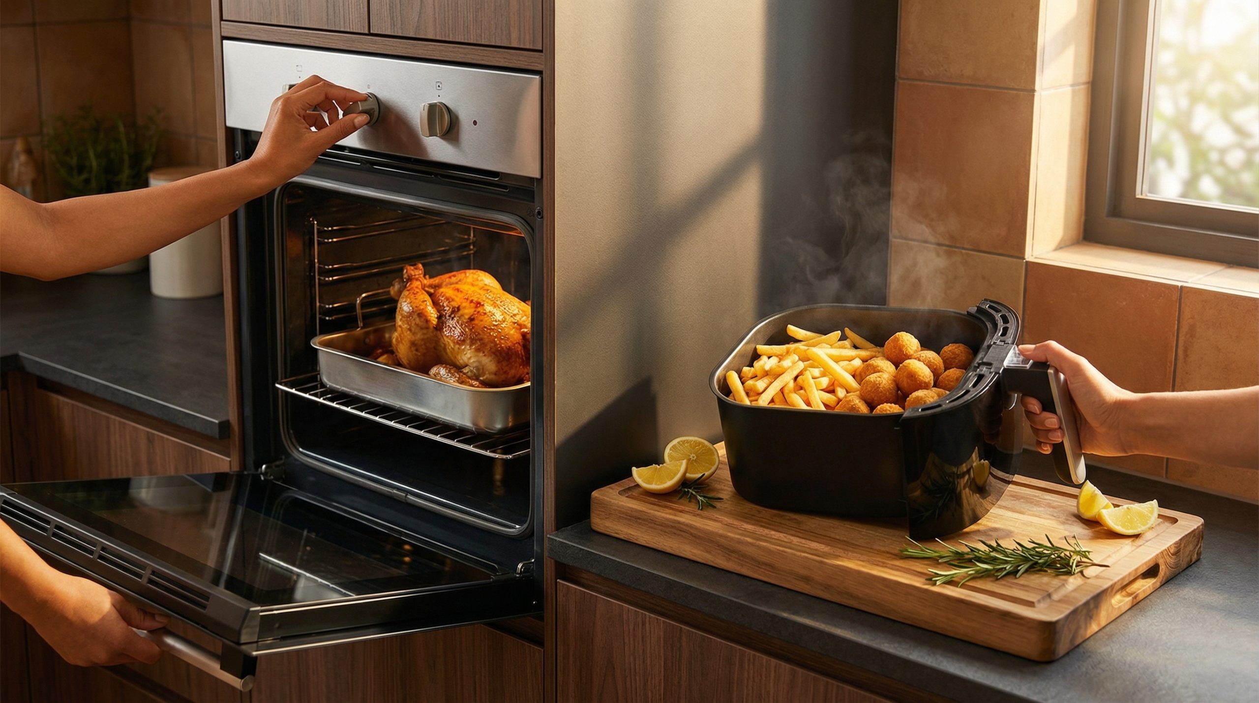 Hoje o jantar fica por conta do Forno e Airfryer