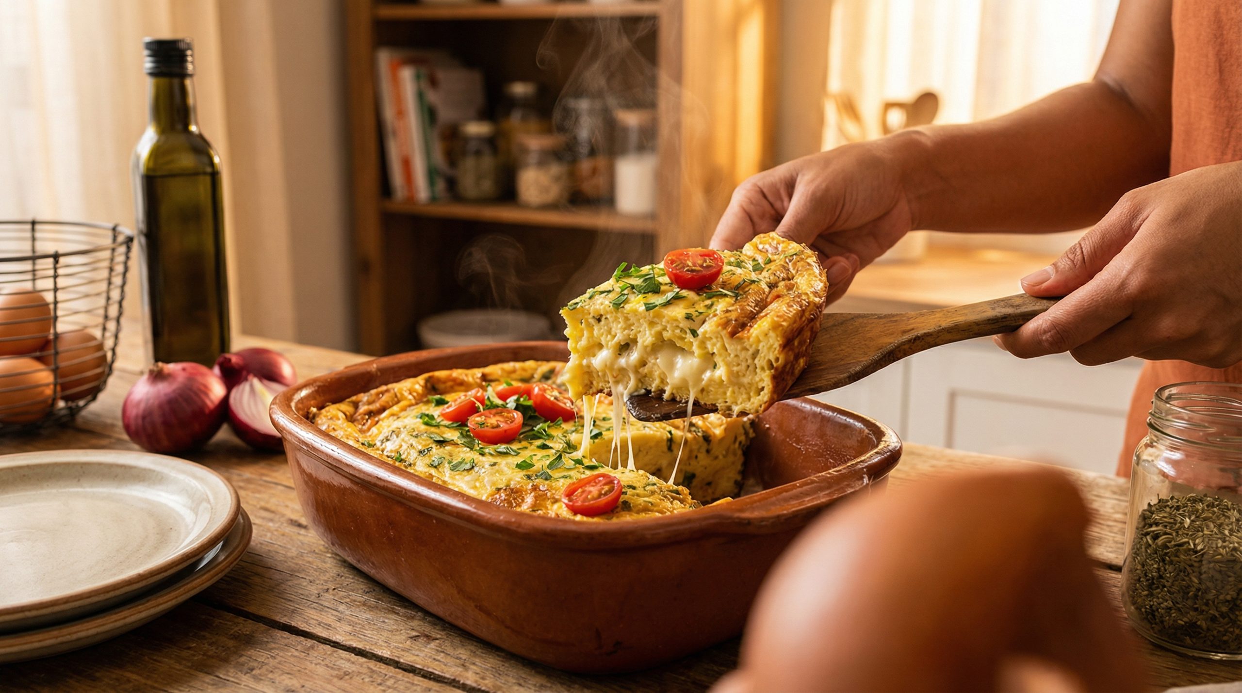 Omelete de travessa vira Jantar em Minutos (sem fritura)