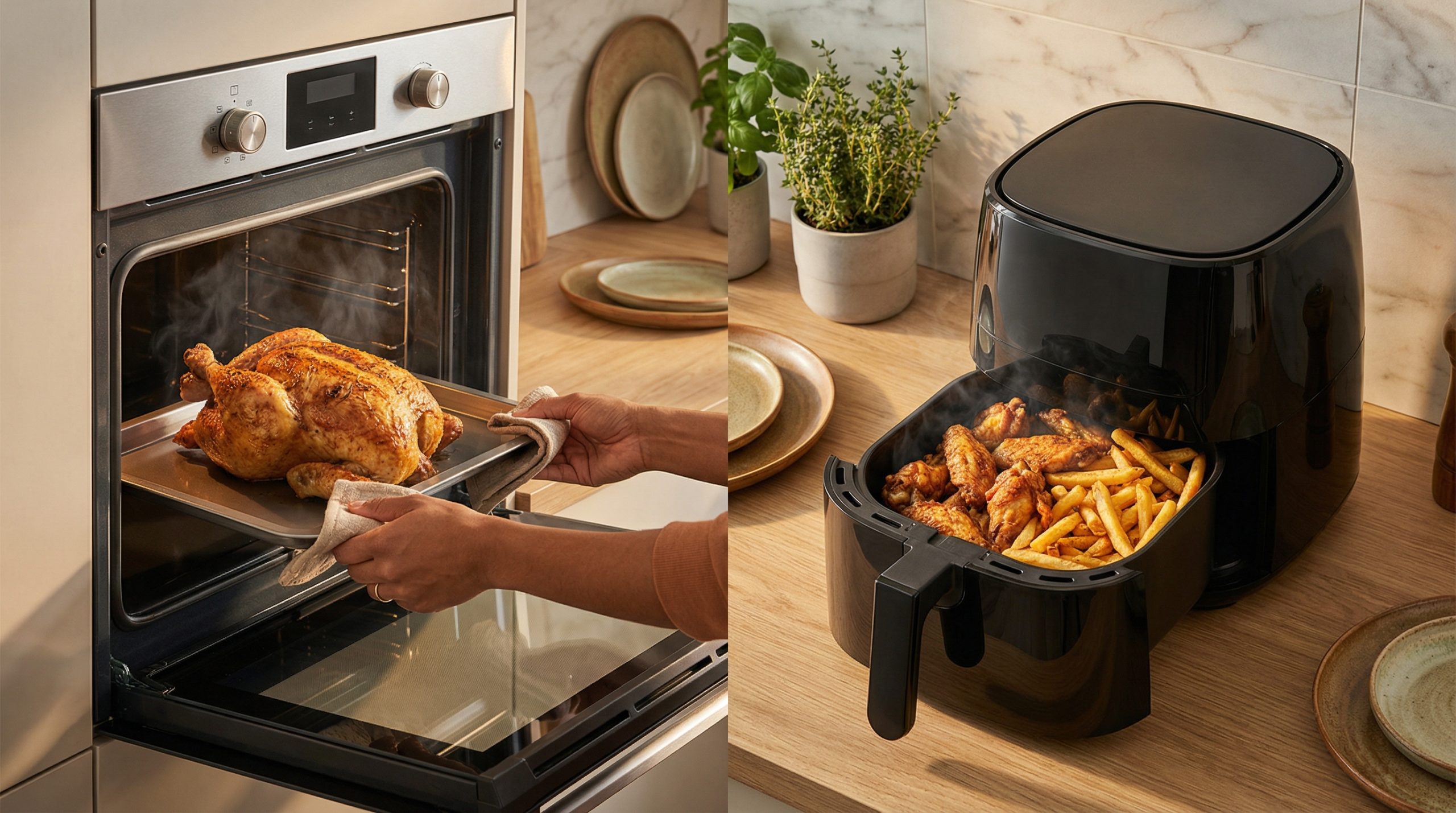 Mesmo sem mexer o Forno e Airfryer criam crosta (dourada)