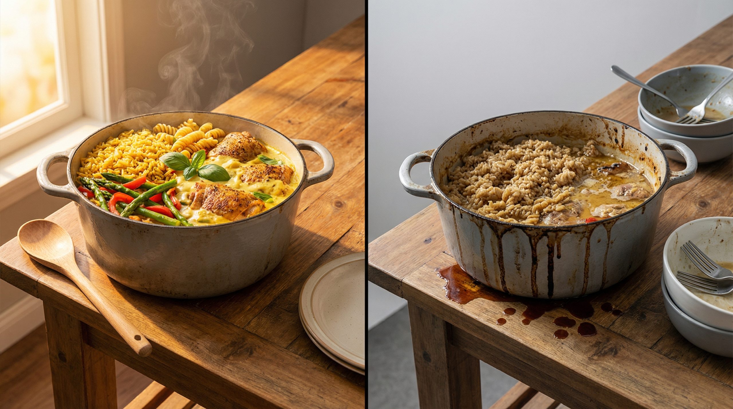 Inverter a ordem anula a vantagem da Uma Panela Só