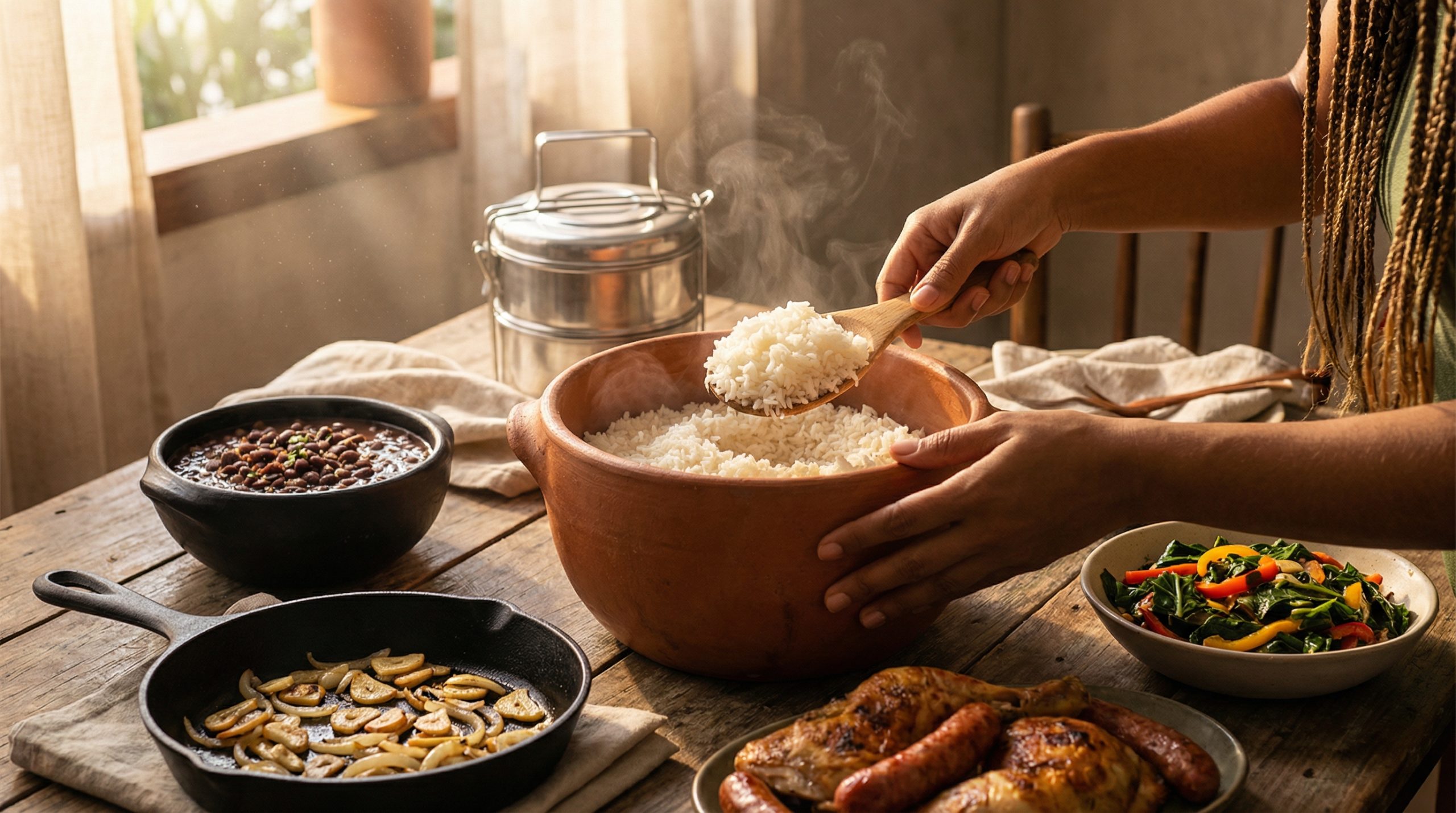 Nada de arroz papa com este Almoço Caseiro