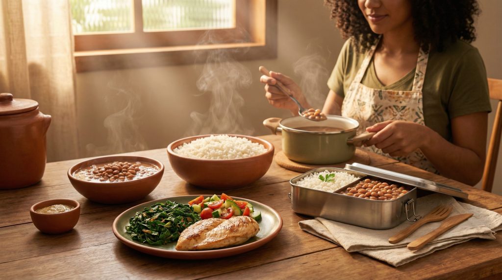 Combos práticos de Almoço Caseiro (arroz, feijão e misturas)