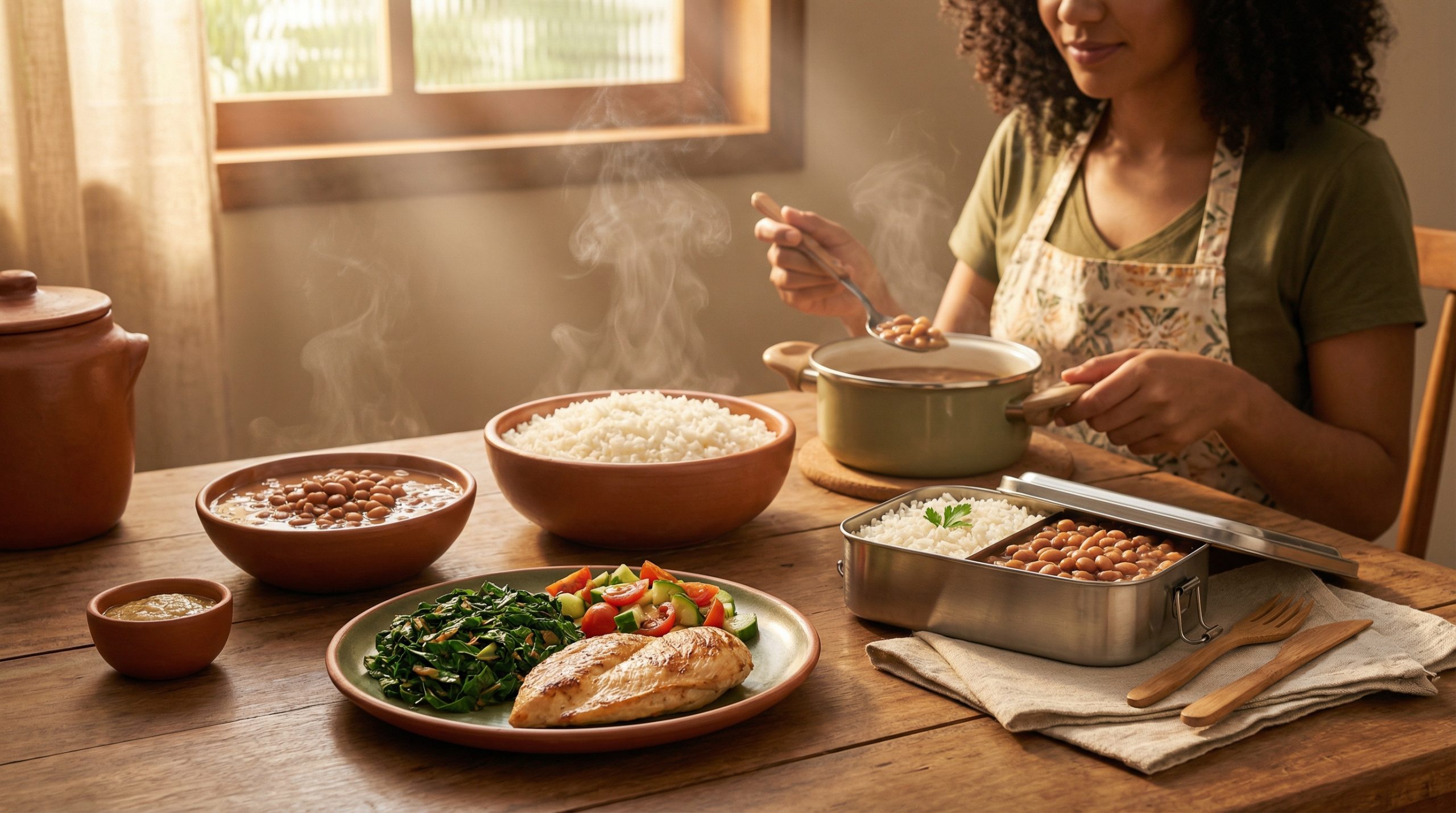 Combos práticos de Almoço Caseiro (arroz, feijão e misturas)