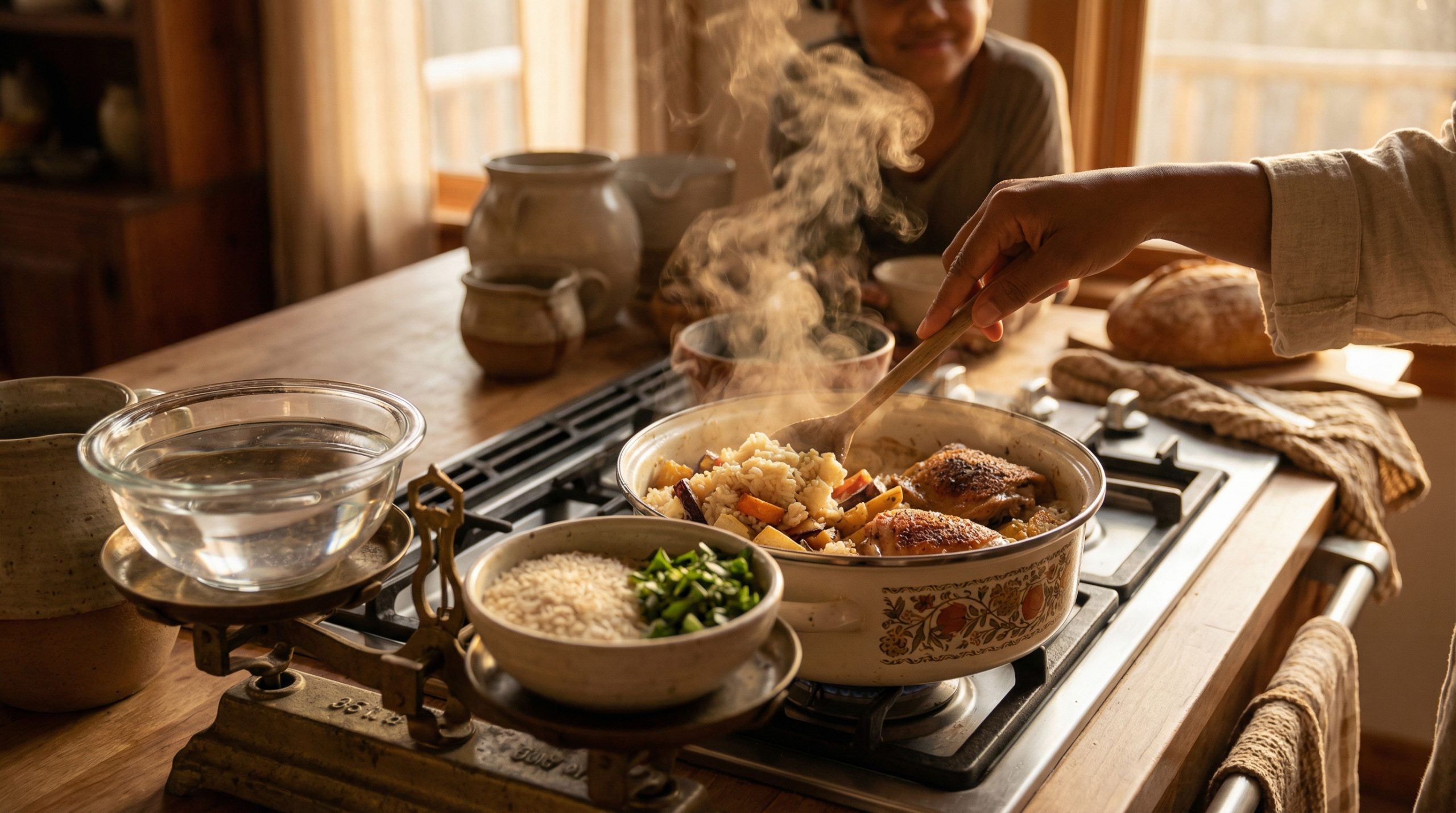 O cálculo da água salva a receita Uma Panela Só (fim do grude)
