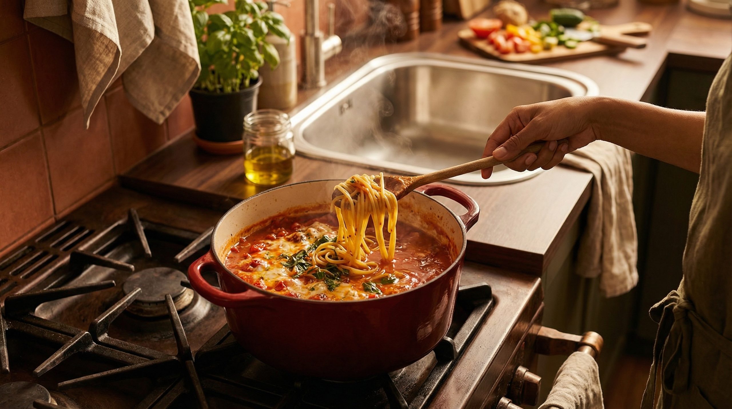 Molho rico e pia vazia definem Uma Panela Só
