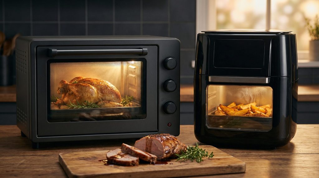 Assados suculentos exigem porta fechada no Forno e Airfryer