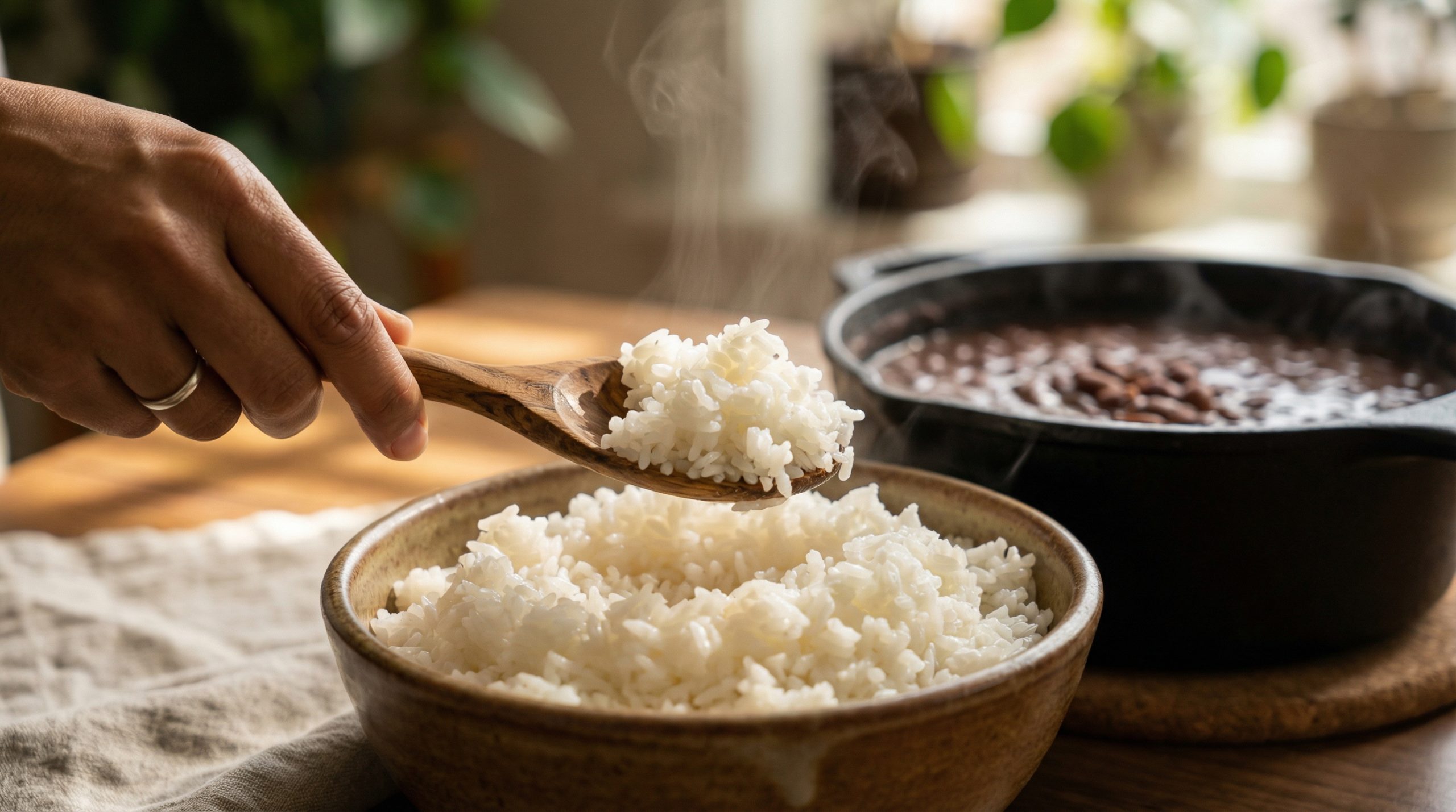 Arroz soltinho é o grande pilar do Almoço Caseiro